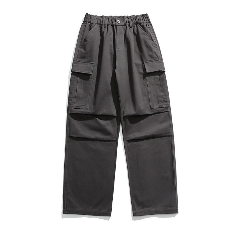 Overalls men's casual pants men's straight trendy fashion pure cotton youth popular versatile ruffian handsome spring and autumn trousers