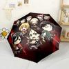 Attack Titan Anime Automatic Umbrella Compact 8-Rib Lightweight Durable Travel Essential Fashionable Spiritual Gift