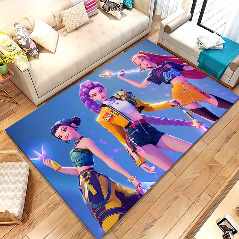 

K-Pop Demon Hunters Golden Saja Boys Living Room Non-Slip Area Rug Soft Carpet for Bedroom Playroom Sofa,Home Decor Doormat 40x60cm