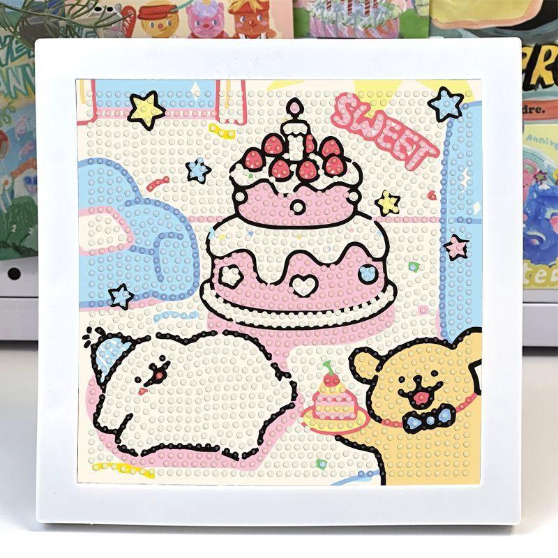 DIY Dog Painting Kit Kids Birthday Gift 17x17cm