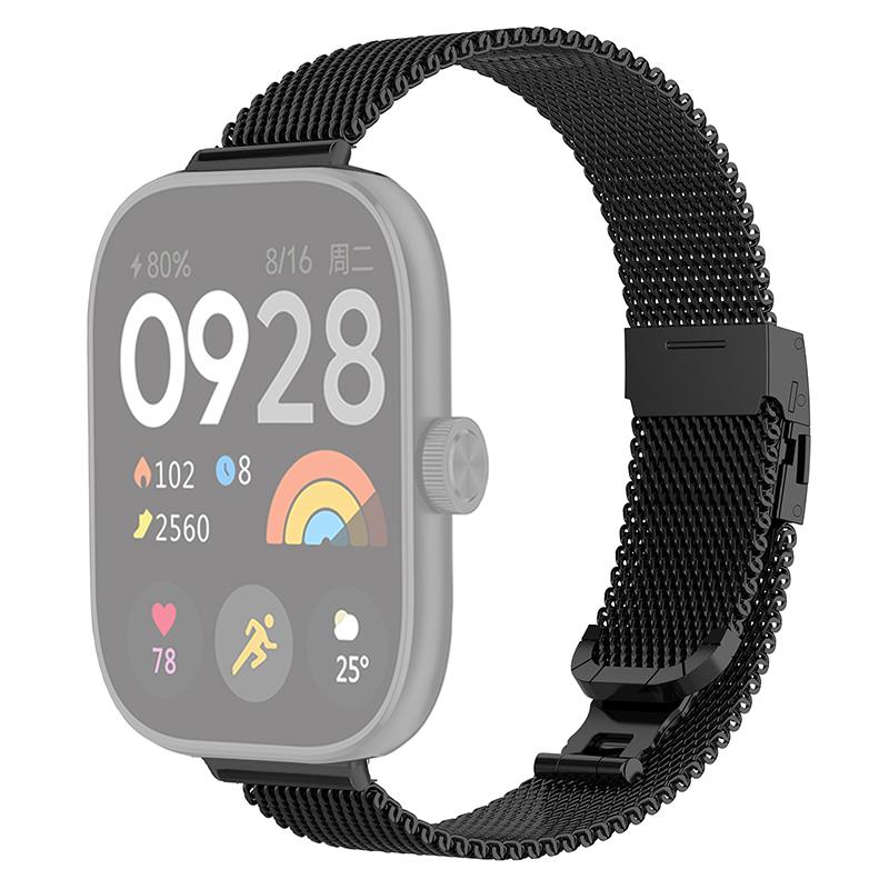 

For Xiaomi Smart Band 9 Pro/8 Pro/Redmi Watch 4/Watch 5/Watch 5 eSIM Replacement Wrist Strap Metal Milanese Mesh Watch Band Black