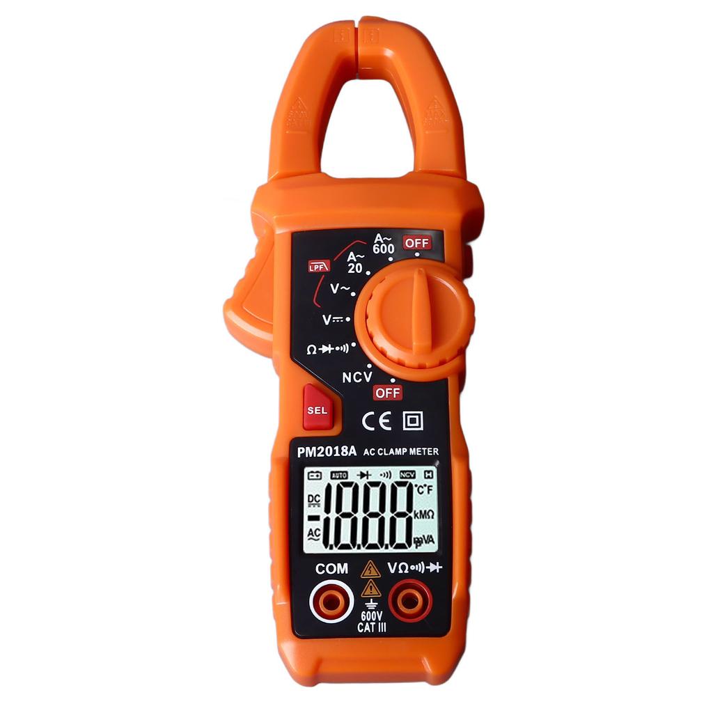 Clamp Multimeter High Accuracy Backlight Display Digital Clamp Amp Volt Meter with LED Flashlight