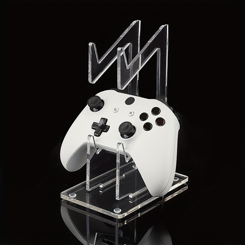 Game Handle Display Stand With Headphone Holder Clear 2 Layer Gaming Accessories Organizer Storage Rack For 1/2 Controllers PS5 PS4 Controller Stand