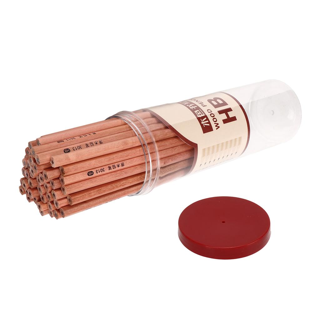 50pcs HB Pencil Hexagonal Rod Wood Carbon Portable Clear Handwriting Sketching Pencils for Writing Drawing