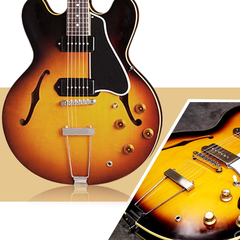 6-Saitige Akustikgitarren-Saitenzugbrett mit Schrauben Gitarrensteg Saitenzugbrett Fixierplatte für Akustikgitarre