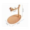 Countertop Accessory Holder SpaceSaving Beech Wood Desktop Organizer with Metal Pegs for Bedroom