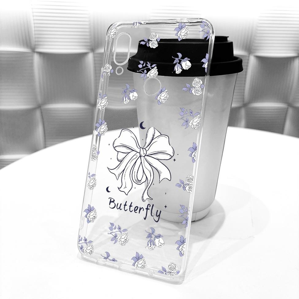Case For Redmi 7 Cover Transparent Cute Cat Fashion Butterfly Funny Painted Casing M1810F6LI M1810F6LH M1810F6LG