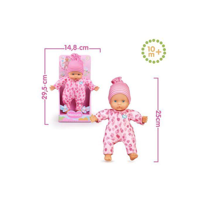 Poupée souple 3 fonctions - Nenuco - NFNA9000 - Émet des sons de bébé - Doigt dans la bouche - Matériaux doux