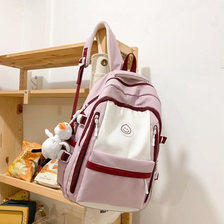 Fashionable Student Backpack For College Students With Large Capacity And Breathable Shoulder Straps розовый
