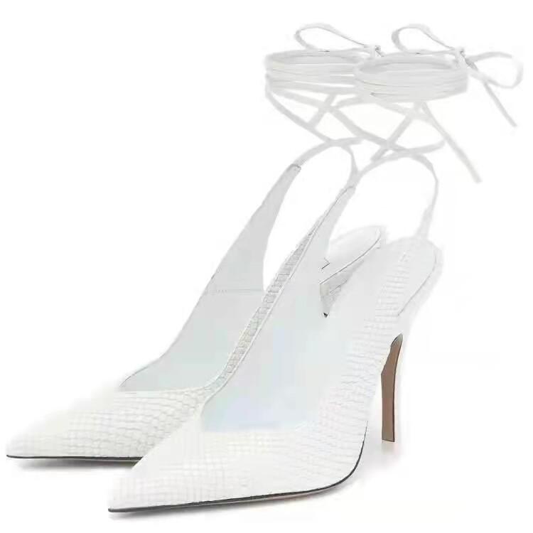 Fashion Summer Rhinestone 10cm High Heel Sandals Women Party Wedding Bride Shoes Large 34-43 Red Orange Blue Satin Banquet Female Shoes