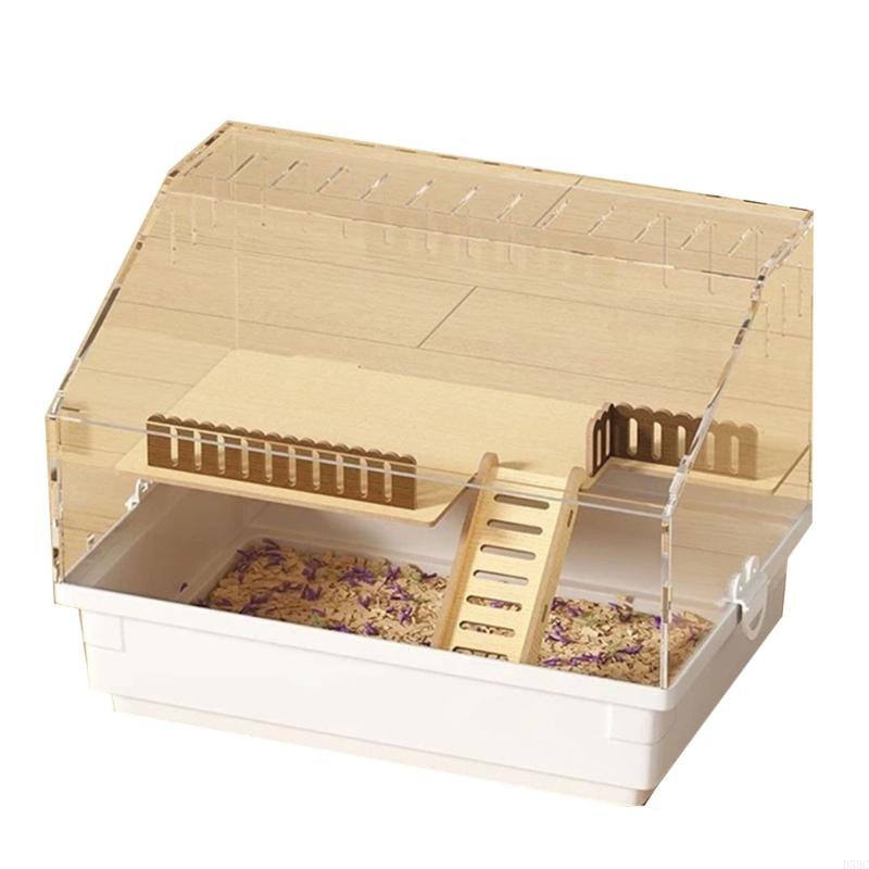 

Small Animal Cage Transparent House MultiLevel Habitat Shelter Place for Hamster 1 белый