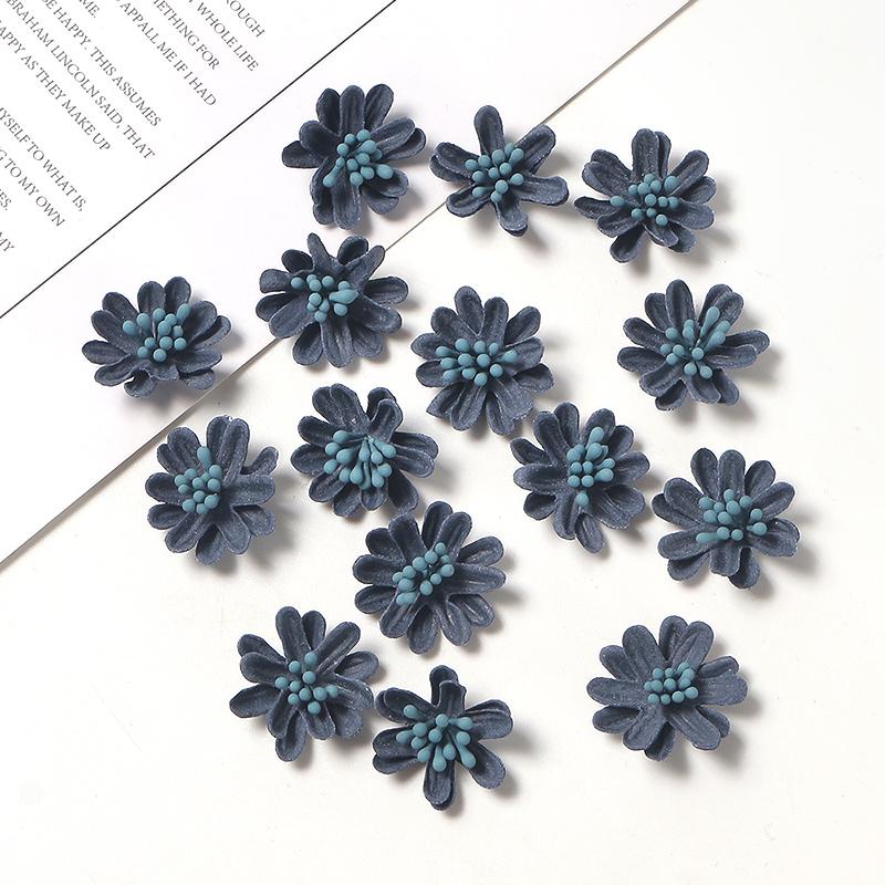 

Искусственная ромашка шелковый симуляционный цветок гостиная украшение дома на открытом воздухе вечеринка фестиваль аксессуар DIY подарочная коробка свадебный декор 10PCS темно-синий