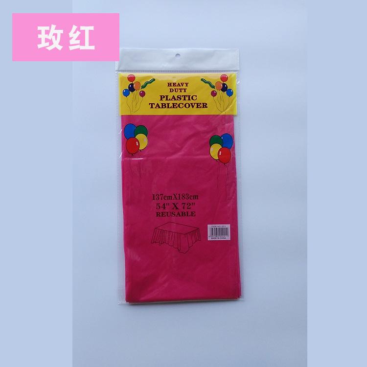 1pc Reusable Tablecloths 137x183cm BPA Free Plastic Dining Table Cover Cloth for Parties Picnic Camping Disposable Tablecloths