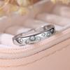 Simple, Smooth, Silver-colored Ring with Diamond Accents Niche, Lightweight Luxury Diamond Ring Versatile Accessories for Couples