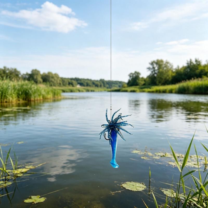6PCS/Lot Elastic Floating Lures Baits Shaped Like Sea Urchins With Build In Flash For Biggest Visibilities Underwater