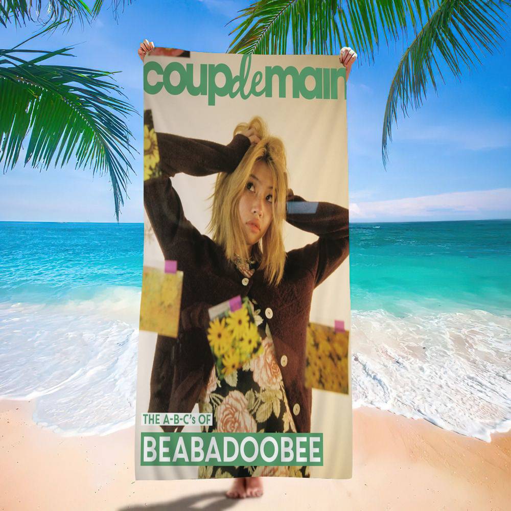 Rock Singer Pretty B-Beabadoobee Beach Towel Colorful Bath Towels For Girl Microfiber Quick Dry Custom Sand Free Yoga Spa Gym