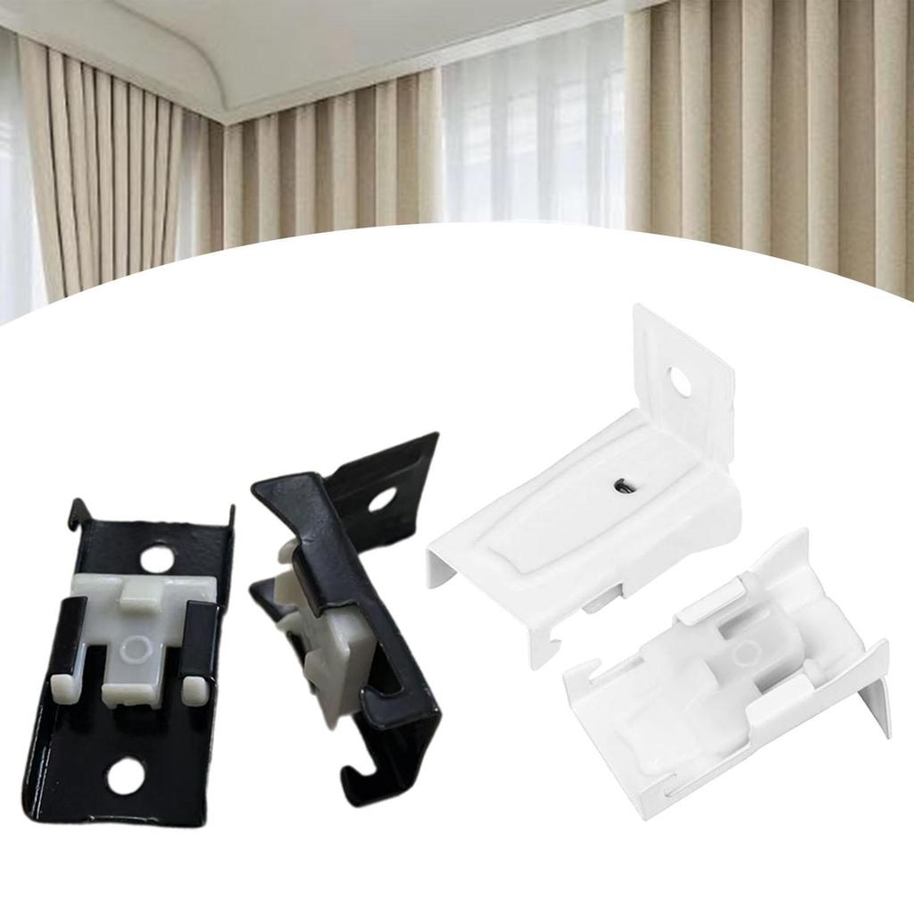 30 Pieces Curtain Rod Brackets Curtain Hangers Multipurpose Top-mounted Portable