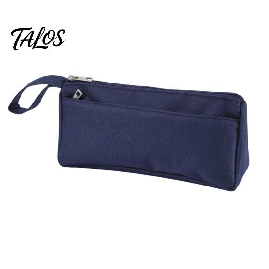 Practical Pen Storage for Classroom Pencil Case with Zipper And Handle, Durable Oxford Solid Color Minimalist Cloth Organizer, Portable Lightweight