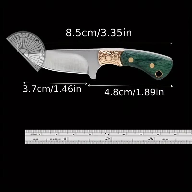Professional Outdoor Knife - High Carbon Stainless Steel, Compact Survival Tool with Sharpening Stone, Hiking Must-Have