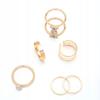Gold Retro Punk Boho Ring Set 68
