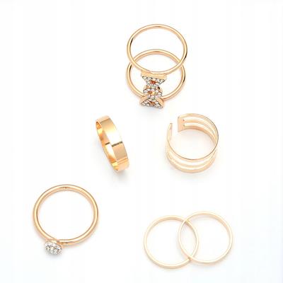 Gold Retro Punk Boho Ring Set 68