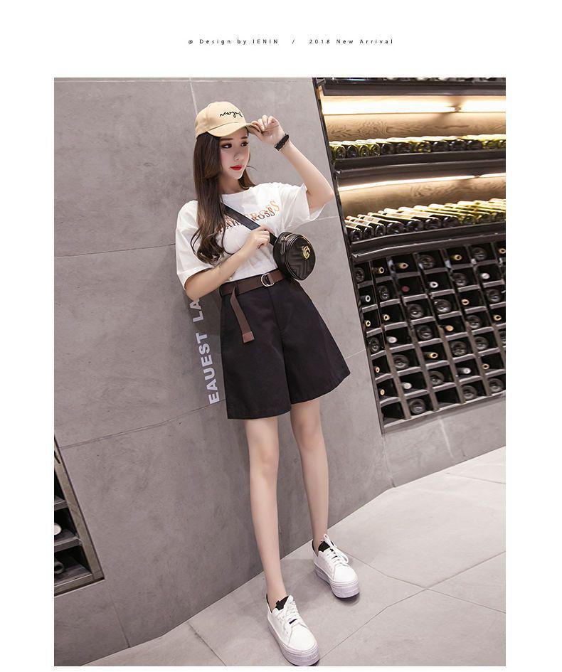 Women's High-Waisted Wide-Leg A-line Shorts - Summer 2026 Korean Style Casual Capris