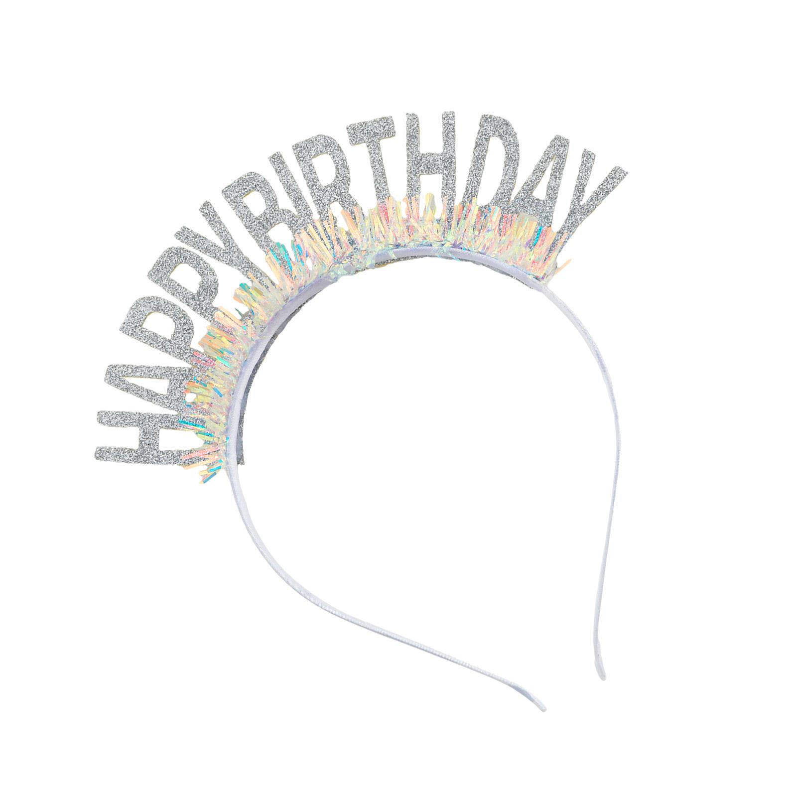 

Festival Props Headwear Birthday Party Headband for Kids Family Lovely Glittering Headwear Party Gathering Accessories серебряный