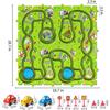 64 Pieces Puzzle Race Track Car Set Toys for 3 4 5 6 Year Old Boys - Puzzle Tracks Car Toys for Kids Ages 3-5 with 4Sliding Toy Cars, City-Themed