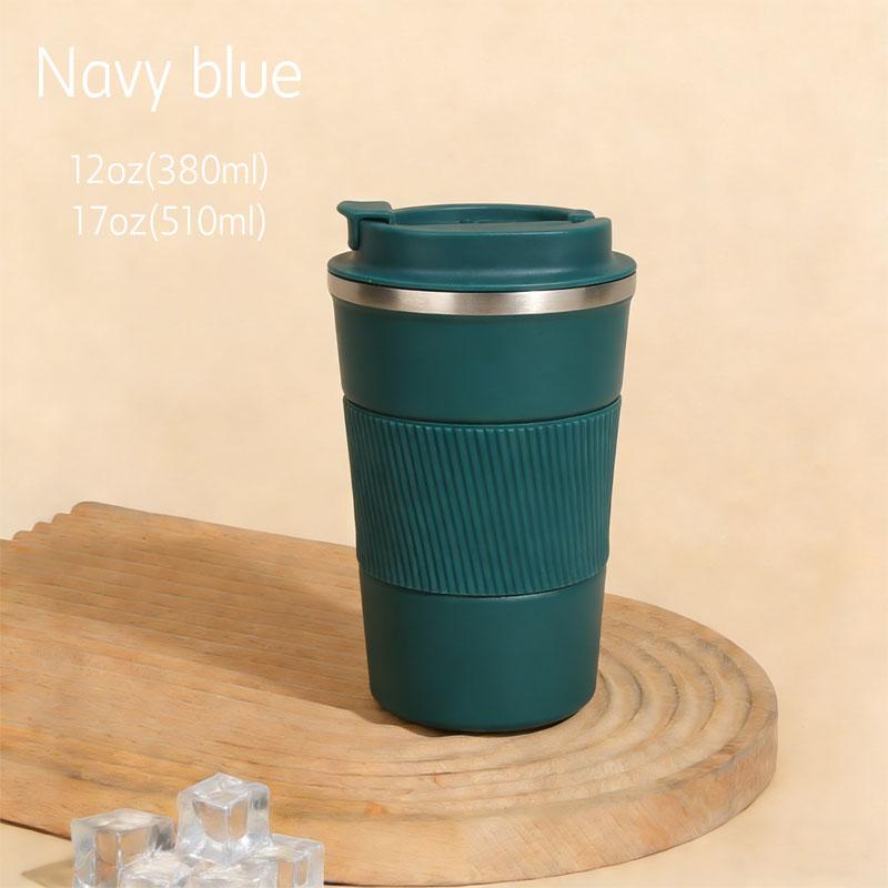 17oz Double Wall Stainless Steel Insulated Coffee Tumbler Leakproof Direct Drinking Lid 6-12 Hours Thermal Keep 17oz 510ml