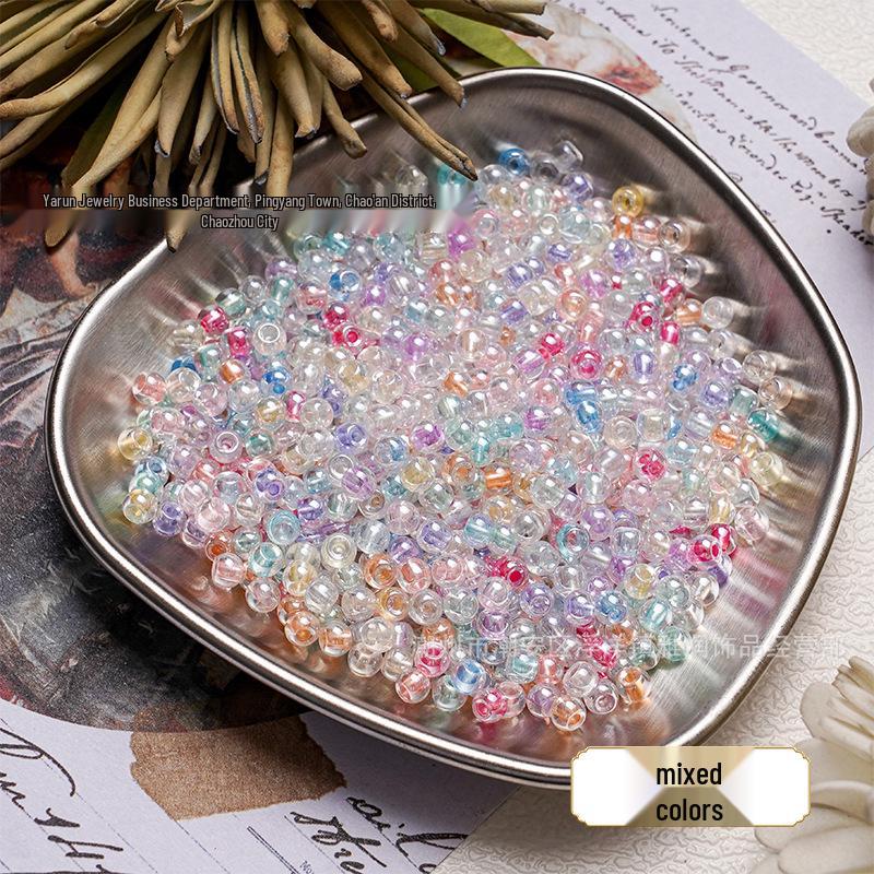 4mm Gold-Revealing Glass Rice Beads for DIY Jewelry: Bracelets, Necklaces, Hairpins, Tassels