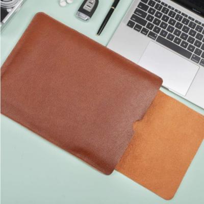 Genuine Full-Grain Leather Laptop Sleeve 14-inch MacBook Air Waterproof Lightweight Business Style Case In Brown Blue Green