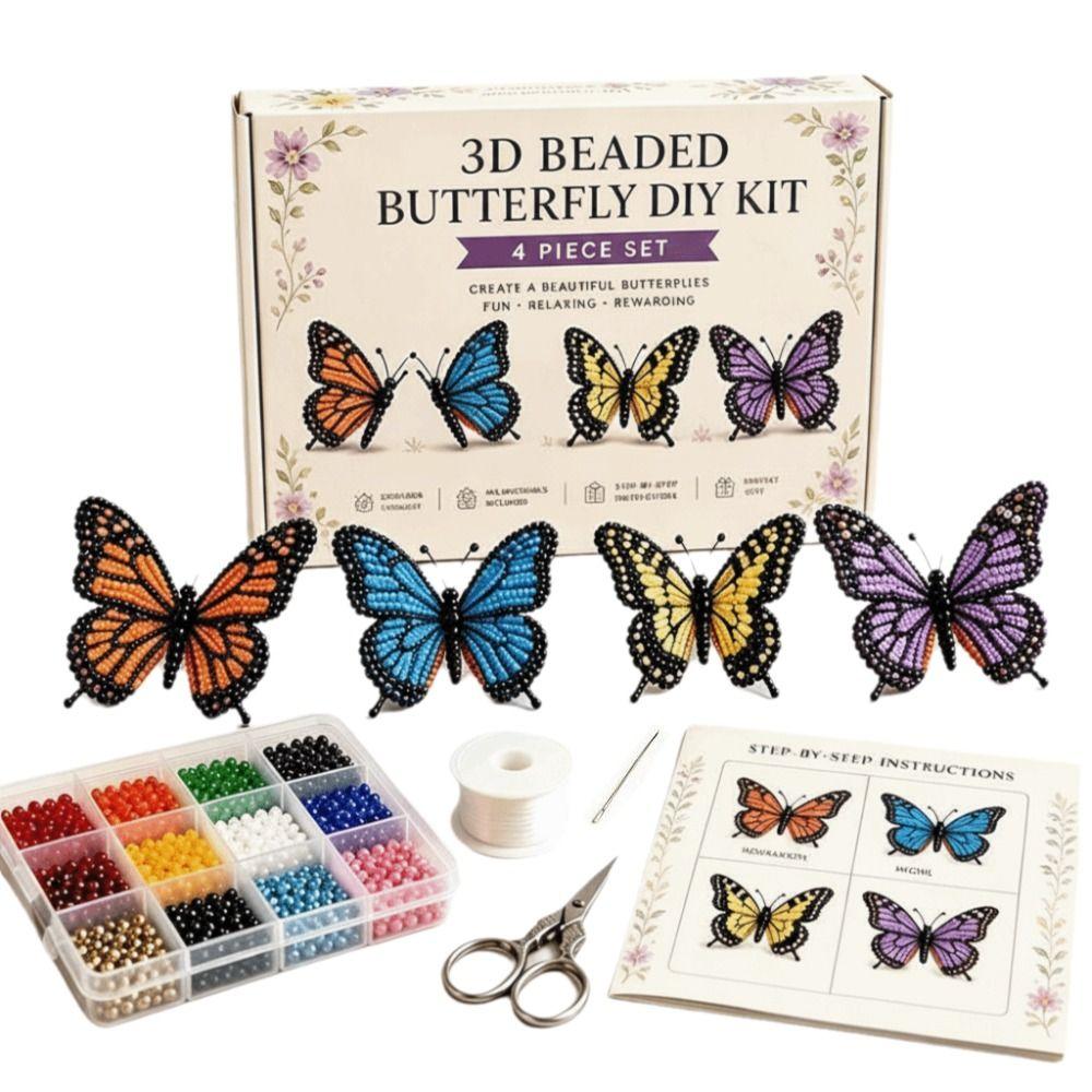 Kit per tessitura di perline dal design carino, perline minuscole, kit per arte con perline fatte a mano, set di ornamenti 3D con perline, per fare regali