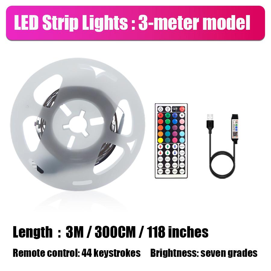 Smart LED Strip Lights, with Wireless Infrared Remote Control, Color Changing & Music Sync with App Control and Remote, USB Powe
