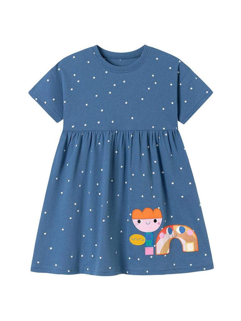 Süßes kurzärmeliges Sommerkleid für Mädchen von Little Maven