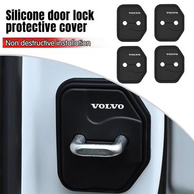 Car AMG Emblem Silicone Door Lock Cover Protection Stickers For Xc60 Xc90 V40 V60 S60 V50 V90 S80 C40 XC40 V70