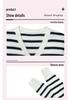 2024 European and American Stripe V-Neck Long Sleeve Women's Spring/Autumn Loose Slimming Knit Top