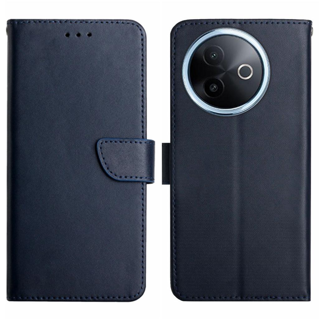 For vivo Y39 5G Case Genuine Cow Leather Phone Cover Nappa Texture