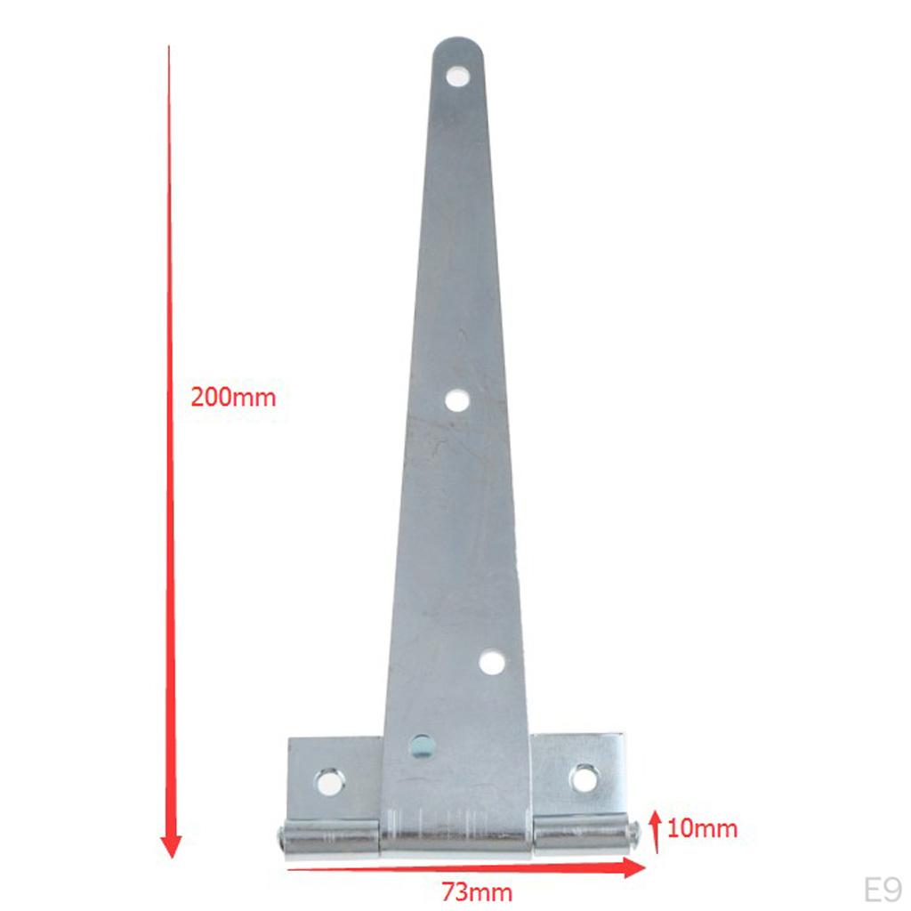 1 Pair Light Duty Shed Hinge Gate Strap Door Barn Gates Hinges Black Wrought Hardware Iron