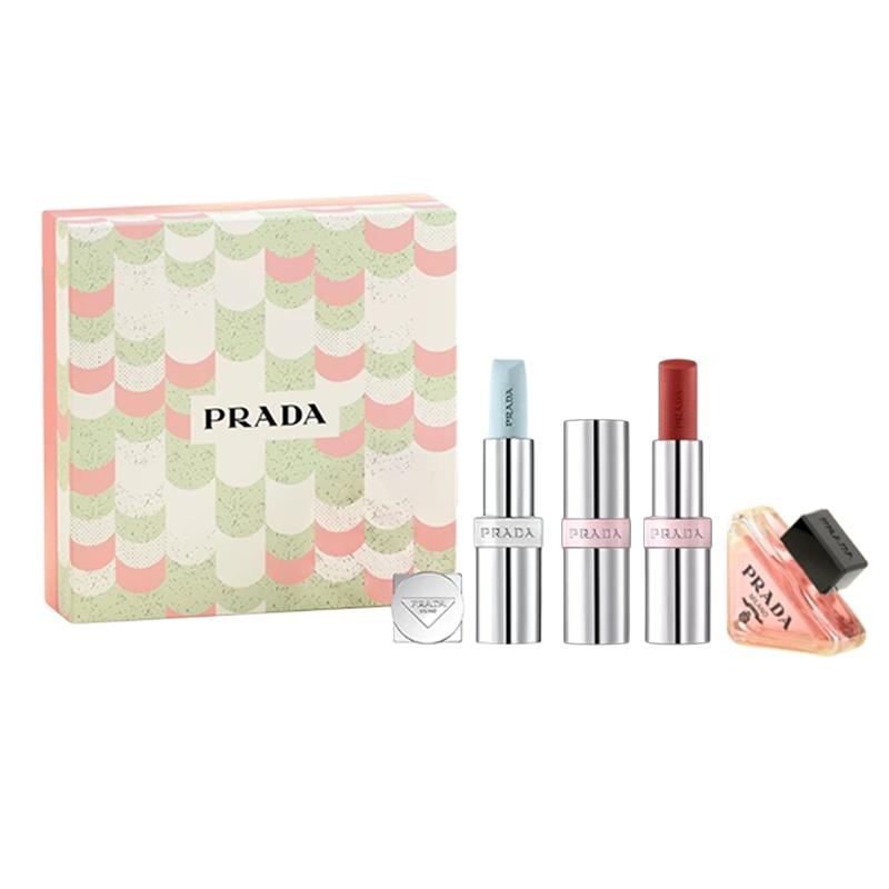 Prada Light lipstick blue lipstick makeup and perfume set 520 limited gift box fresh and breathable color