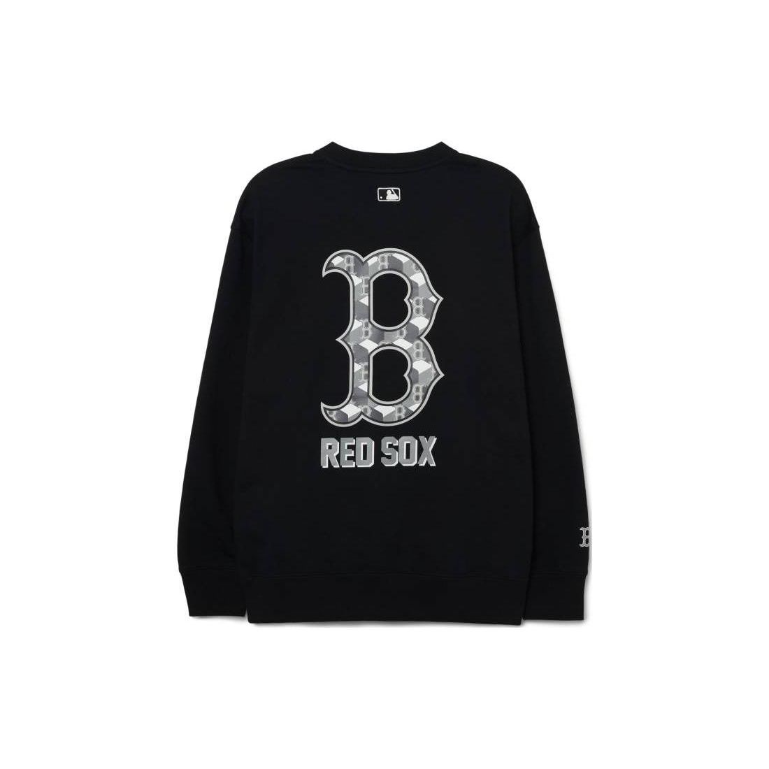 MLB Boston Red Sox Buchstabensymbol Aufdruck Rundhals-Sweatshirt Unisex-Sweatshirt Schwarz 3AMTM0131-43BKS XS gray