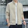 MIIOW Men's Fleece Stand-Collar Casual Windproof Jacket
