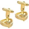 JiaWei Clear Triangle Zircon Stone Gold Crystal Elegant Cufflinks for Wedding Party Business Events ZCF