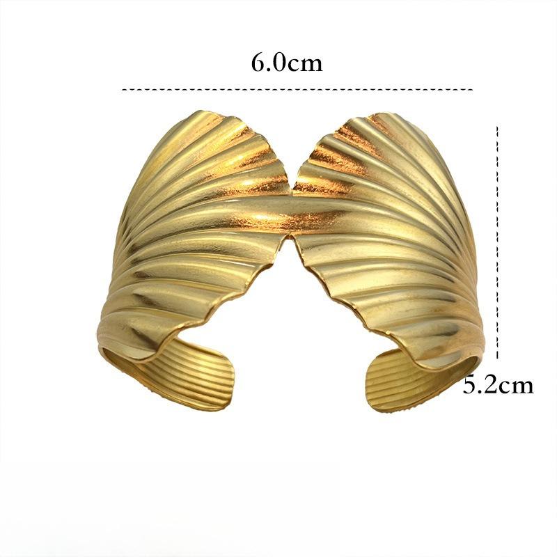 European and American Open Bracelet Irregular Smooth Surface Women's Light Luxury High-end Bracelet Jewelry