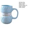425ml Realistische Garn-Detailierung Tasse Keramik Kaffee Tee Tasse mit Häkelnadel-Griff Löchern Lichtbeständiger Druck Kaffeetasse Perfektes Häkelgeschenk