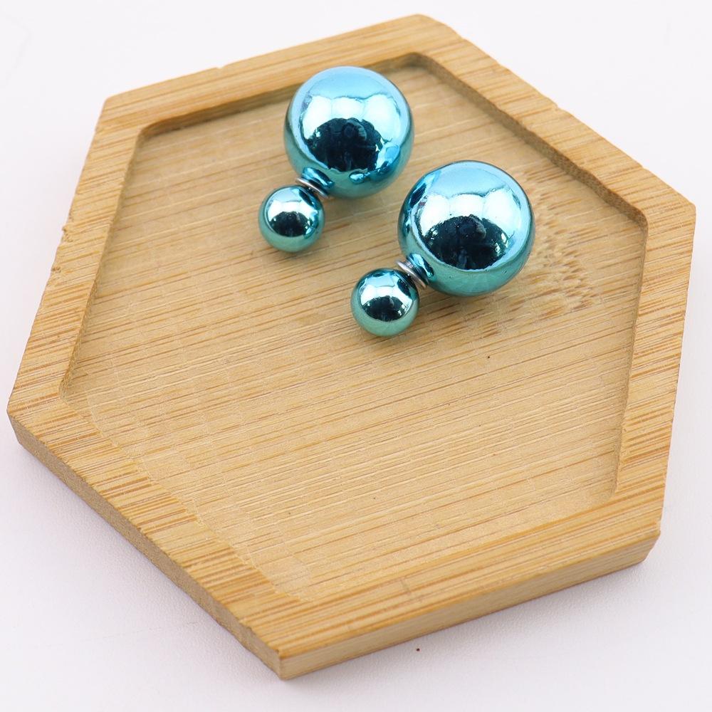 

Pepper With The Same Size Full Diamond Stud Earrings Round Spherical Candy Earrings 9-Piece Set E85