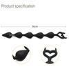Silicone Back Court Pull Beads Anal Plug Tail Super Long Devil Pull Beads Anal Masturbation Device Anal Beads Couple Sex