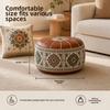 Fillable Design Ottoman Pouf Boho Pattern Storage Ottoman New Footstool Cover  Home Use