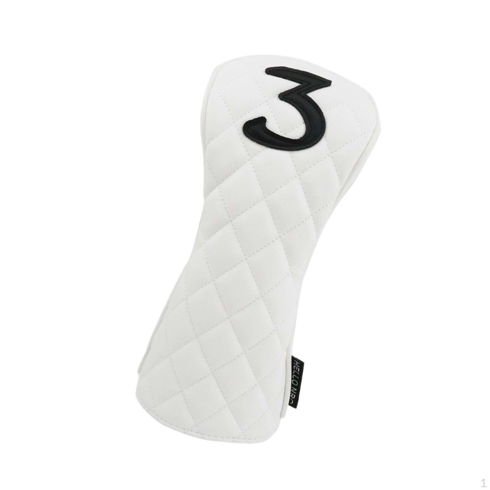

Защитный чехол для клюшек Golf Wood Headcover для взрослых No 3 белый