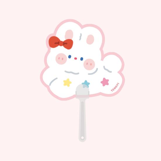 4Pcs Small Hand Fans Portable Summer Handheld Fan Cute Animal Manual Fan for Travel Commuting Outdoor Walking Fun Photo Prop