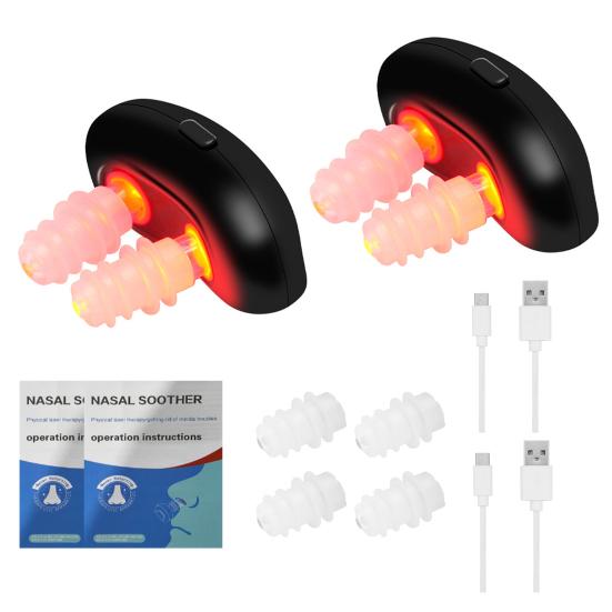 Red Light Nasal Therapy Device USB Rechargeable Portable Infrared Light Therapy Physiotherapy Nasal Soothing Device